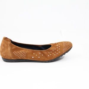 Women Classic Ballet Flat Slip on EU 38 Sabrinas Cap toe Shoes Comfort suede